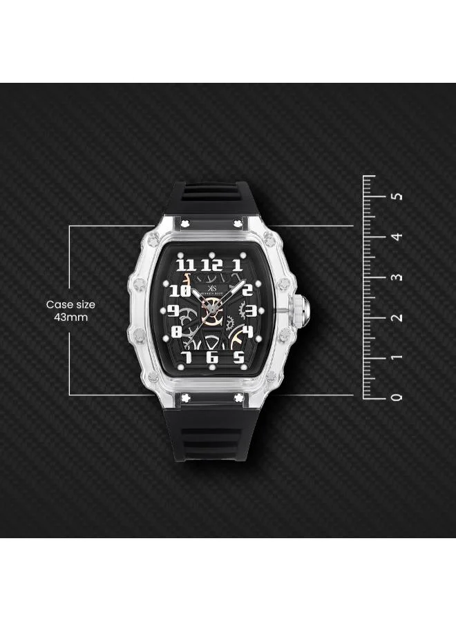 Kenneth Scott black Men's Silicone Analog Watch K25009-SSBX - 43 mm for Men | Best Price UAE