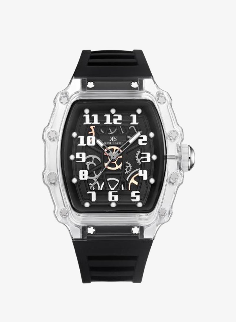 KENNETH SCOTT Men's Silicone Analog Watch K25009-SSBX - 43 mm - Image 1