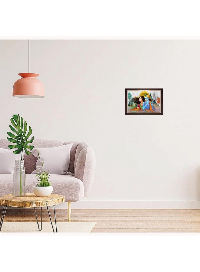 Dharvika Innovations Dharvika Innovations Radha Krishna Photo Frame Big Size Home Decoration with Sparkle Coated Lamination (14x20 Inch) - 20500 - Image 4