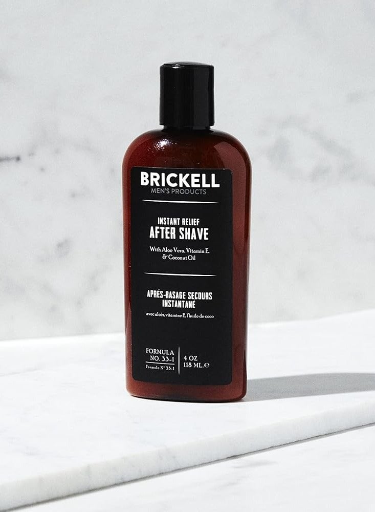 Brickell Men's Products Brickell Men's Products Instant Relief Aftershave for Men, Natural and Organic Soothing After Shave Balm to Prevent Razor Burn, 4 Ounce, Scented - Image 2