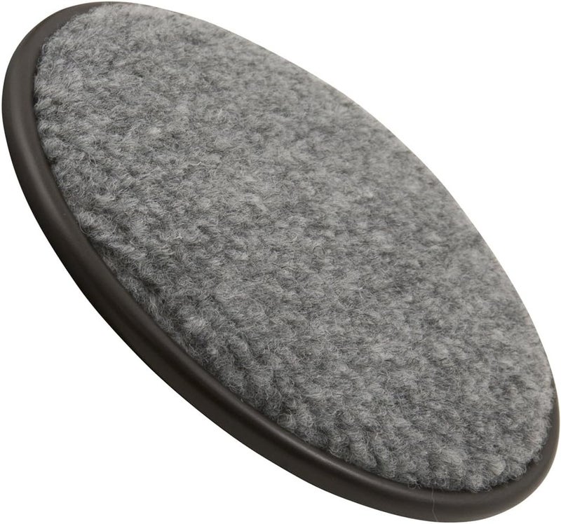 SoftTouch 4291195N Round Furniture Caster Cups with Carpeted Bottom for Hard Floors - 4 Inch, Gray (4 Piece) - Image 4