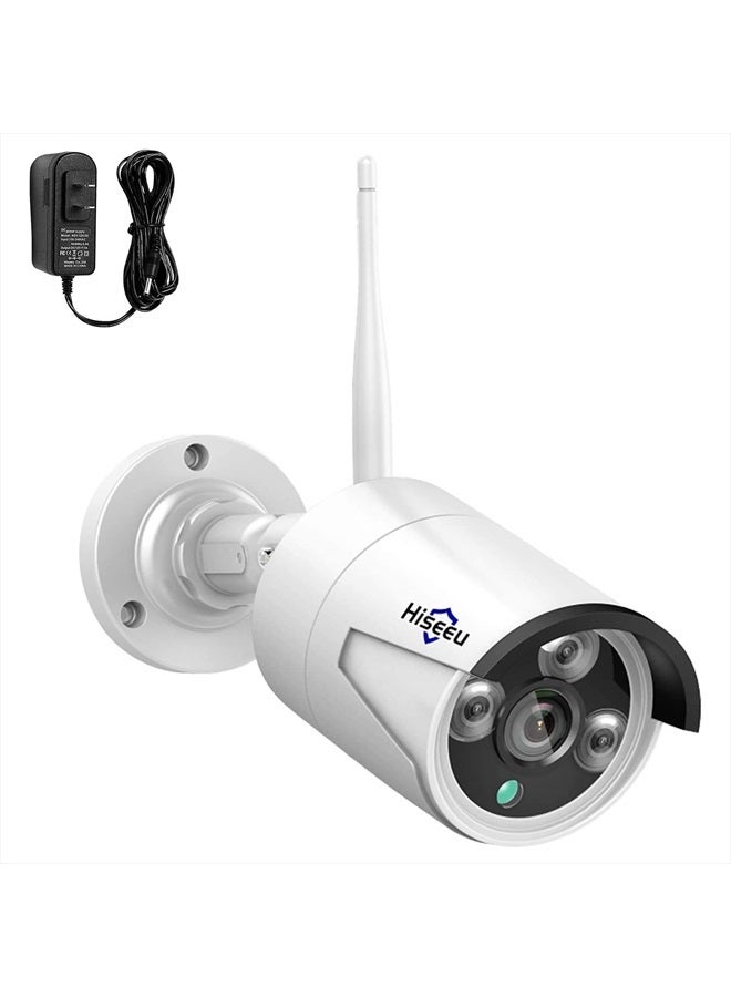Hiseeu Camera Add on 3MP Outdoor Wireless Security Camera, Waterproof Outdoor Indoor 3.6mm Lens IR Cut Day & Night Vision with Power Adapter, Compatible 8CH Wireless Security Camera System - Image 1