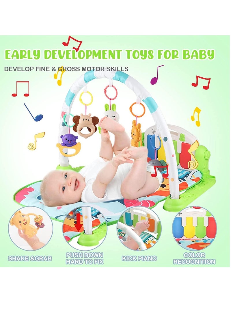 سكاي تاتش سجادات اللعب لصالات الألعاب الرياضية للأطفال، سجادات صالة الألعاب الرياضية للبيانو، سجادة وقت البطن قابلة للفصل مع الموسيقى والأضواء، ألعاب تعليمية إلكترونية موسيقية، مركز أنشطة للأطفال الرضع والأطفال - Image 4