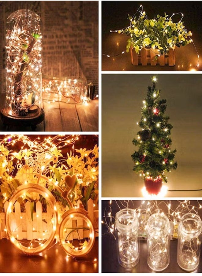 Generic 50 LED Waterproof Battery Operated Fairy Twinkle String Lights Yellow(5M 16 Ft )  - Image 2