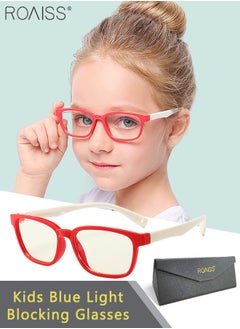 Blue Light Blocking Glasses for Kids Anti Eyestrain Computer Glasses,UV Protection Anti Blue Eyeglasses Video Gaming Glasses for Girls Boys Age 3-9