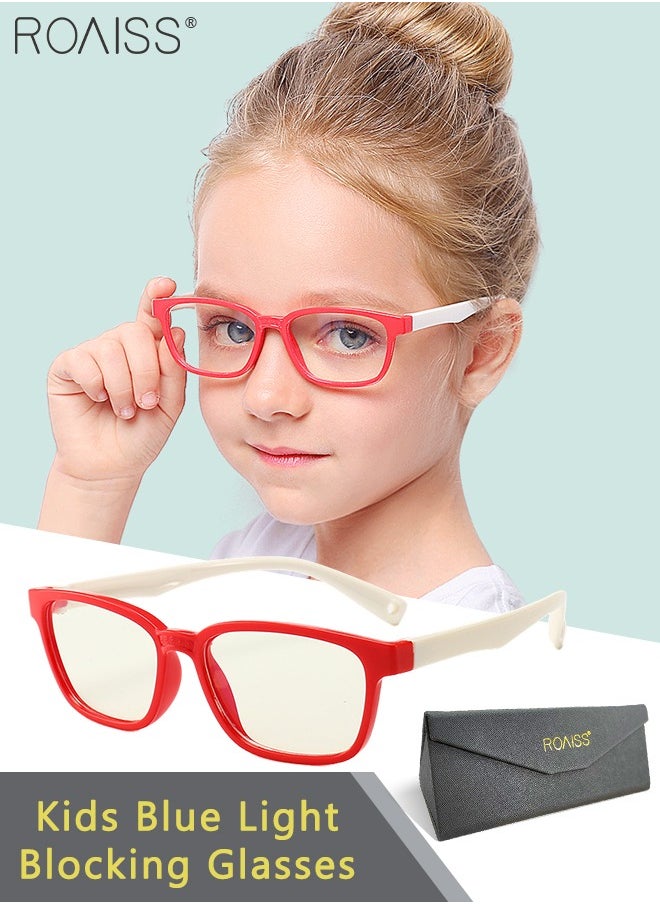 roaiss - Blue Light Blocking Glasses for Kids Anti Eyestrain Computer Glasses,UV Protection Anti Blue Eyeglasses Video Gaming Glasses for Girls Boys Age 3-9 - Image 1