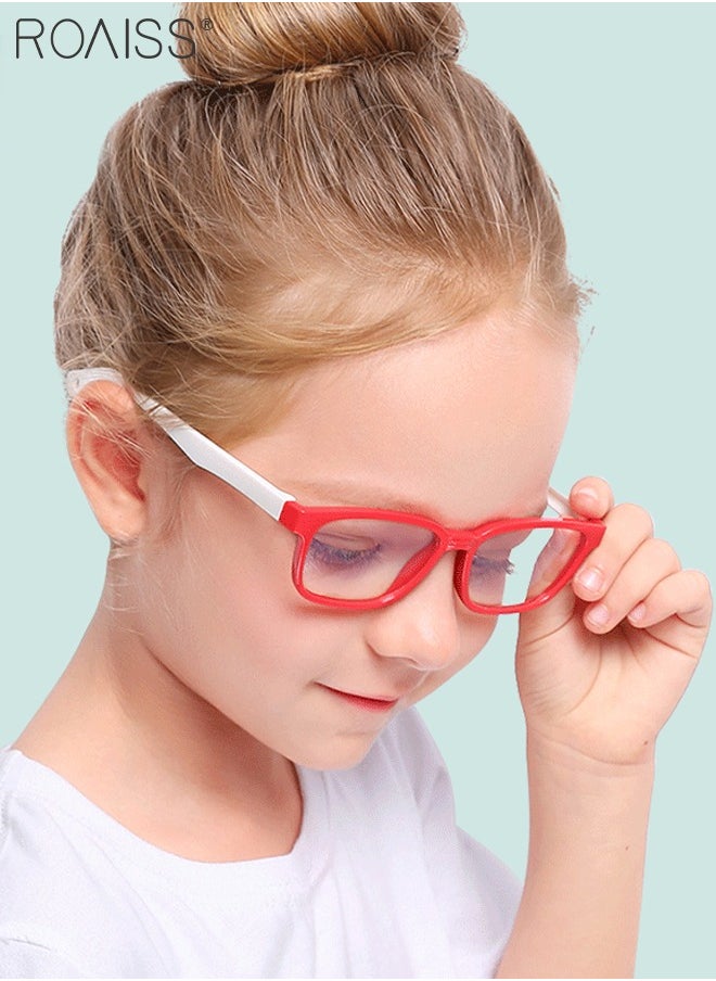 roaiss - Blue Light Blocking Glasses for Kids Anti Eyestrain Computer Glasses,UV Protection Anti Blue Eyeglasses Video Gaming Glasses for Girls Boys Age 3-9 - Image 1