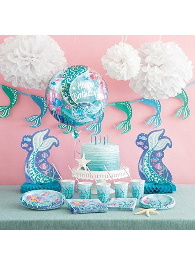 Unique Party 58335 Underwater Mermaid Round Plates | 9" | 8 Pcs, Multicolor - Image 3