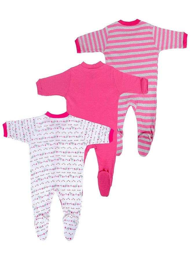 Mini Berry Babyneeds New Born Baby Multi-Color Long Sleeve Cotton Sleep Suit Romper for Boys and Girls Set of 105 - Image 2