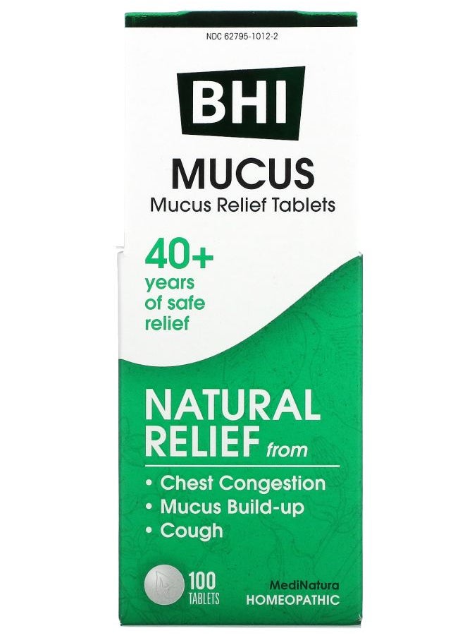 MediNatura BHI Mucus Relief 100 Tablets 
