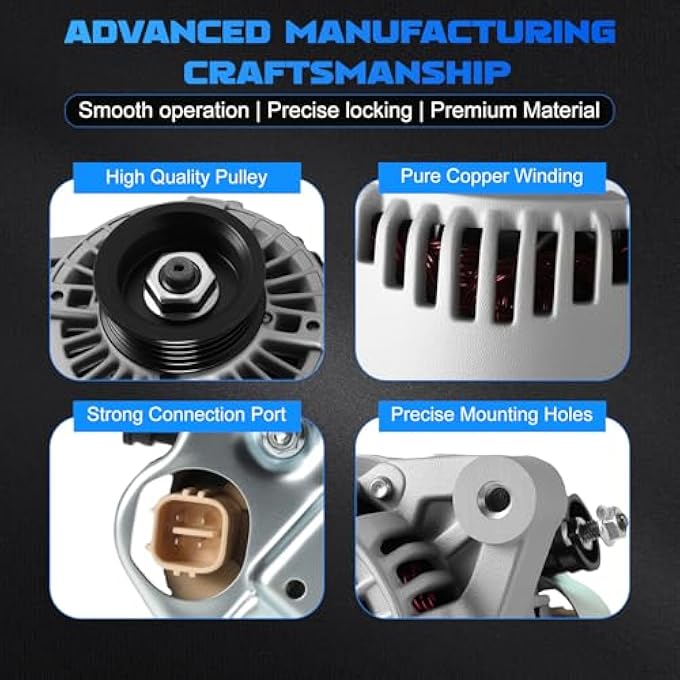 YOMALL Alternator 13743 for 1997 CR-V 2.0L, for 1998 CR-V 2.0L, for 1999 CR-V 2.0L, for 2000 CR-V 2.0L, for 2001 CR-V 2.0L, 113743N, 113628, 113628N, 101211-9810 - Image 4