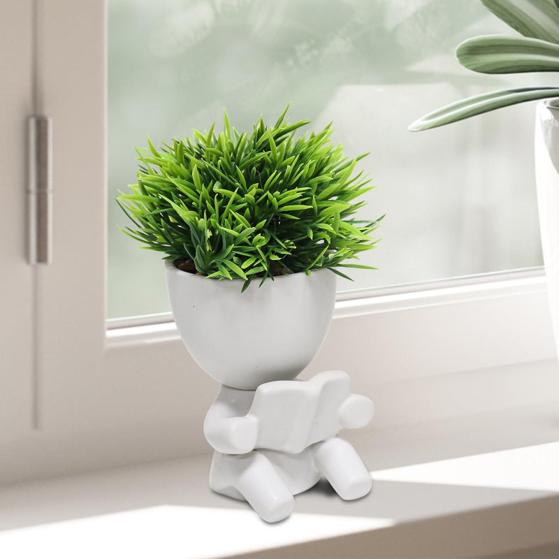 Zerzsy Fake Succulent  Mini Succulents Plants Desk Plant for Office Decor for Women  Cute Fake Plants Bathroom Decor - Set of 2 - Image 5
