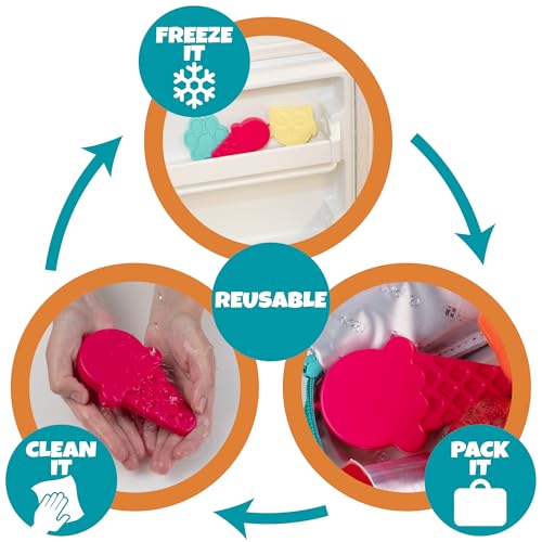 Bentology Kids Hard Ice Packs (3 PK) Slim Lightweight Reusable Cooler Freezer Packs- Long-Lasting Chillers Keep Food Fresh for Hours- Durable Leak-Proof Design for Boys Girls Back To School- BPA Free, Food Safe - Image 3