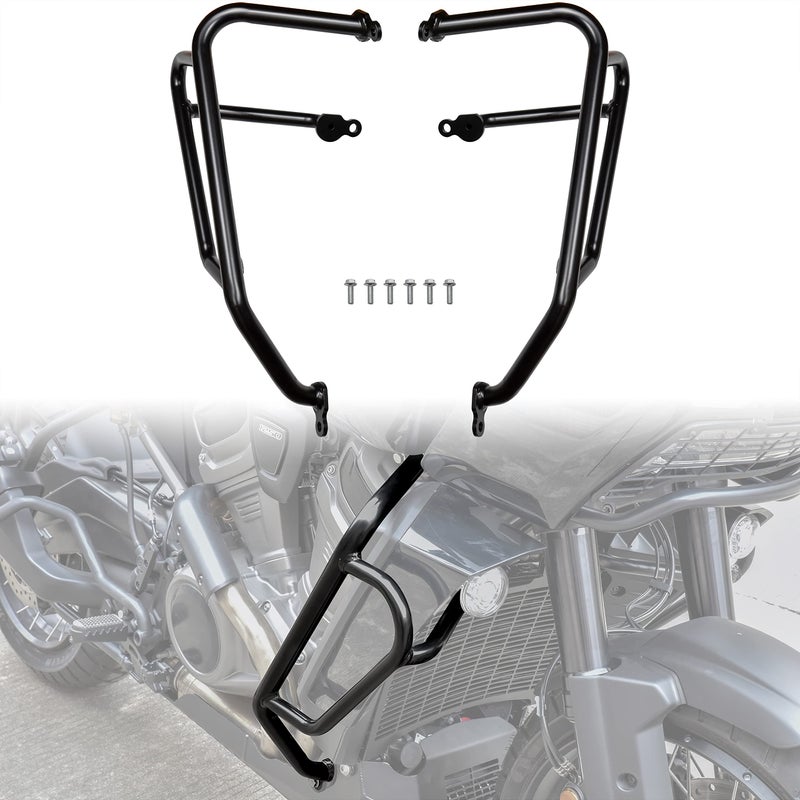 VEISUTOR Highway Crash Bar Engine Guard for Pan America 1250 Heavy Duty Front Brush Guard Profile Protector Frame Kit for Harley Pan America 1250 20212024 Accessories Replace 49000192