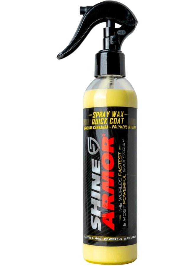 SHINE ARMOR رذاذ شمع السيارة لتفاصيل السيارة سهل وسريع شمع سائل كارناوبا لرذاذ السيارة لللمعان الفوري والحماية متعدد الأسطح شمع بوليش كارناوبا البرازيلي الفاخر لجميع أنواع المركبات - Image 1
