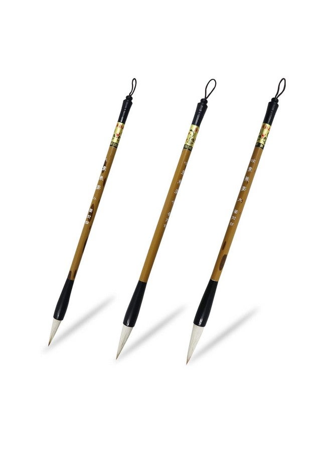 Like-It Like it Imported Artist Professional Painting Brushes (Chinese Calligraphy Brush Set of 3) - Image 1