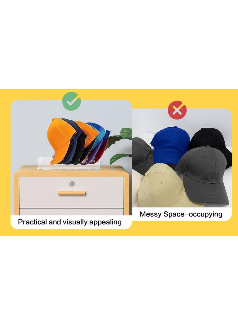 1-Pieces Acrylic Hat Rack Duck Cap Storage Rack Baseball Cap Storage Display Rack-Black 3MM  - Image 3