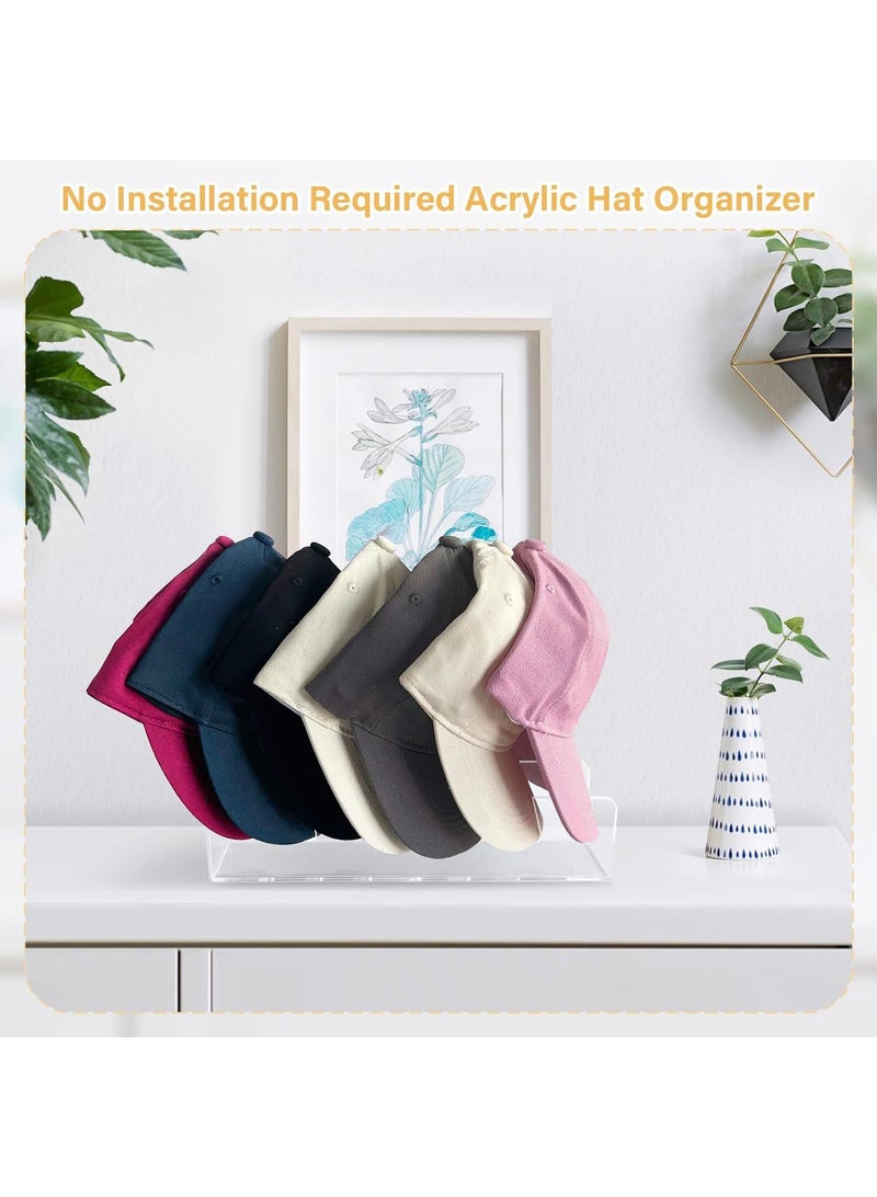 1-Pieces Acrylic Hat Rack Duck Cap Storage Rack Baseball Cap Storage Display Rack-Black 3MM  - Image 5