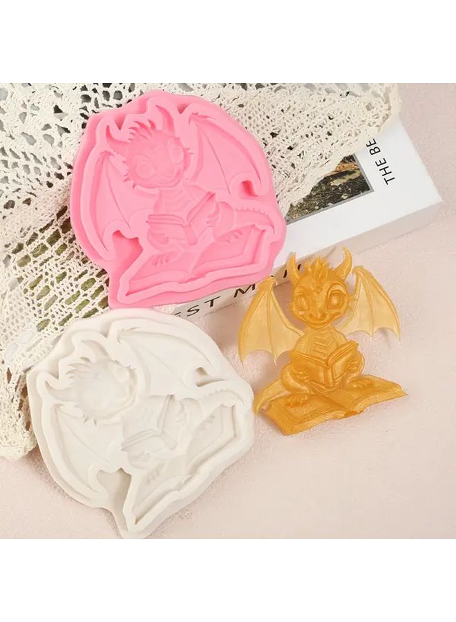 1pc Cartoon Pterodactyl Book Shaped Fondant Mold Y 160 Silicone Mold For Chocolate Candy Cake Ice Cream Party Decor Kitchen Baking Tool Gypsum Scented Candle Keychain Candy Making - Image 4