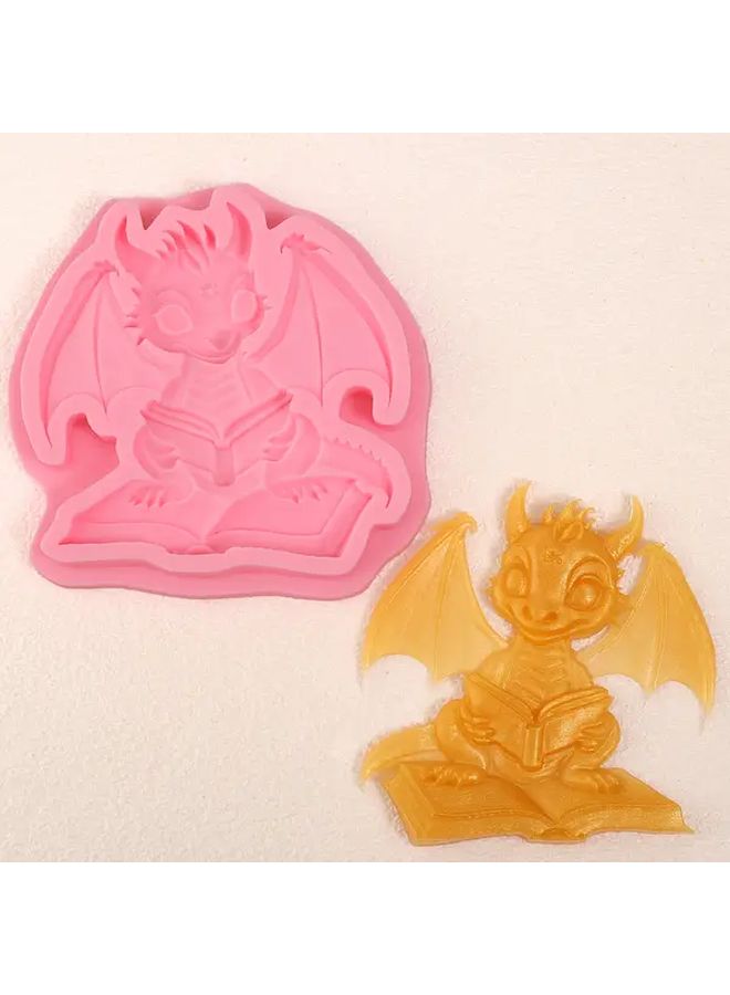 1pc Cartoon Pterodactyl Book Shaped Fondant Mold Y 160 Silicone Mold For Chocolate Candy Cake Ice Cream Party Decor Kitchen Baking Tool Gypsum Scented Candle Keychain Candy Making - Image 2