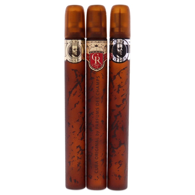 Cuba مجموعة هدايا كوبا تريو الأفضل 1 | (3 × 1.17 أونصة بخاخ أو دو تواليت) ذهب، VIP، ملكي | عطر للرجال - Image 2