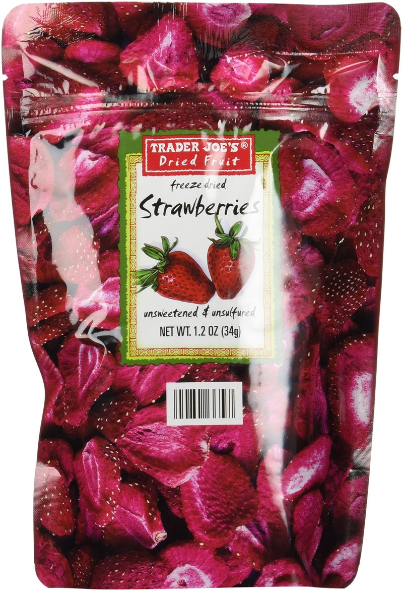 Trader Joe's Freeze Dried Strawberries Unsweetened & Unsulfured 1.2oz - Image 1