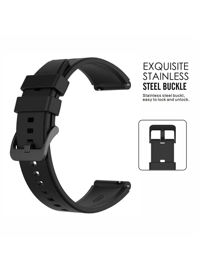 Silicone Bands Compatible with Huawei GT5 46mm/GT5pro 46mm/GT2 Pro 46mm 22mm Watch Strap for GT4 46mm/GT3 Pro 46mm/GT3 46mm/watch4 Pro/Watch Ultimate/Watch3/Watch3 Pro  - Image 3