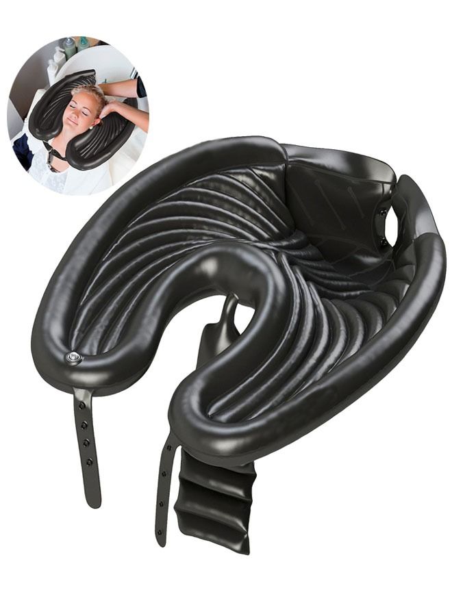 Portable Inflatable Rinse Basin For Washing And Cutting Hair At Home And In Bed Without A Salon Chair,Inflatable Shampoo Bowl Bed Washing Basin For Elderly Disabled - Image 1