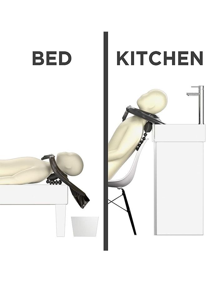 Portable Inflatable Rinse Basin For Washing And Cutting Hair At Home And In Bed Without A Salon Chair,Inflatable Shampoo Bowl Bed Washing Basin For Elderly Disabled - Image 4