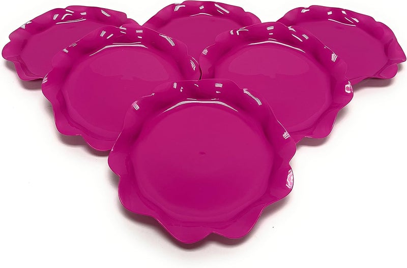 Mintra Office Mintra Home Reusable Bowls and Plates 6pk  Lotus Collection Fuchsia Plate 6pk  75inW 