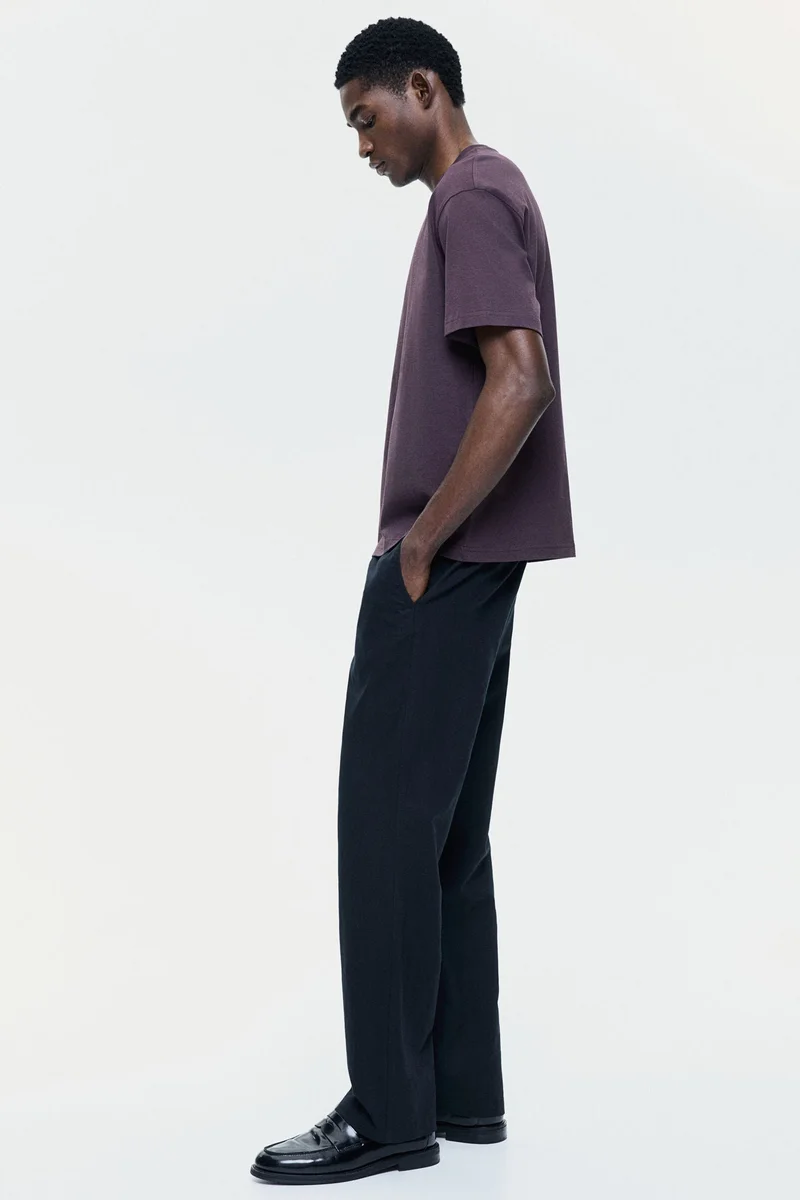H&M  Regular Fit Linen-blend trousers for Men | Best Price UAE