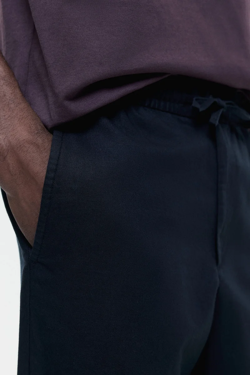 H&M  Regular Fit Linen-blend trousers for Men | Best Price UAE