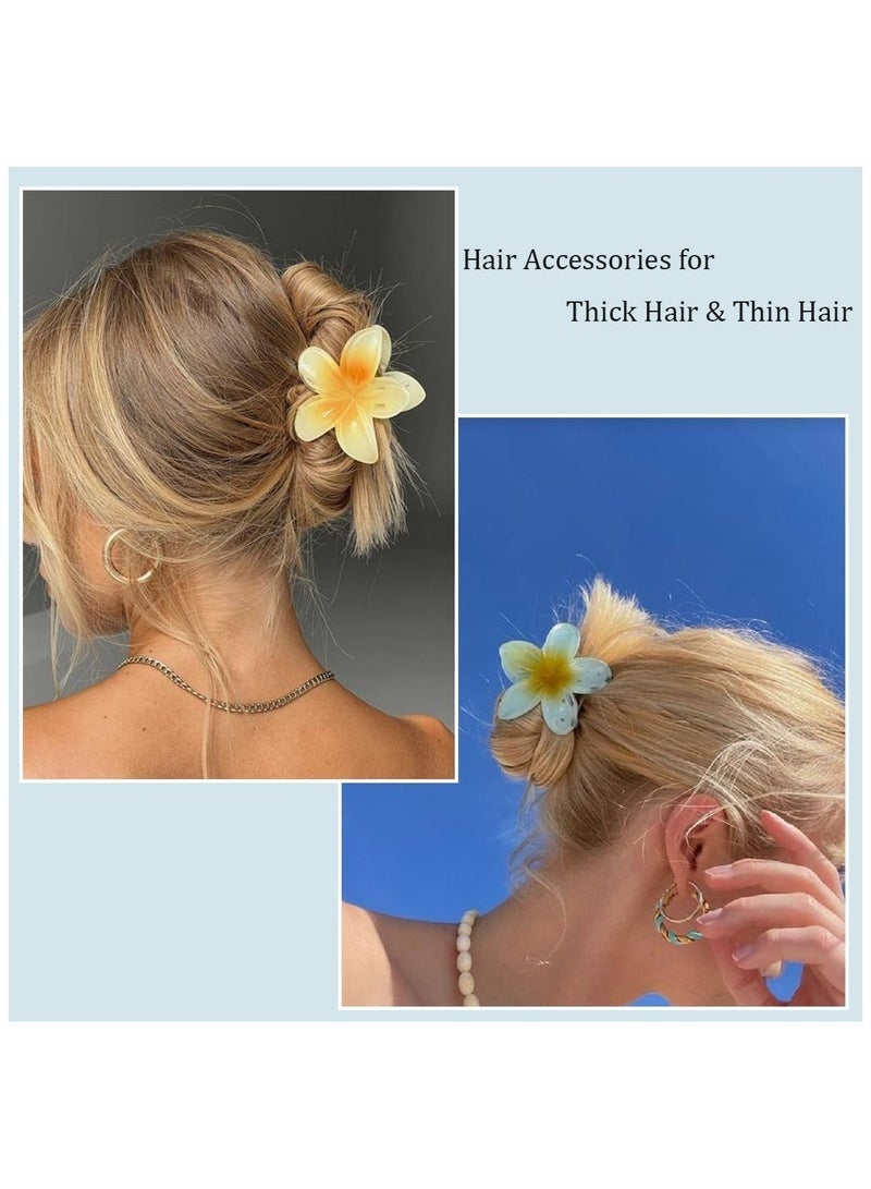 ToolHouse 7 عبوات مشابك شعر بلوميريا قوية وثابتة غير قابلة للانزلاق لملحقات الشعر للفتيات ذوات الشعر الكثيف والرفيع - Image 2