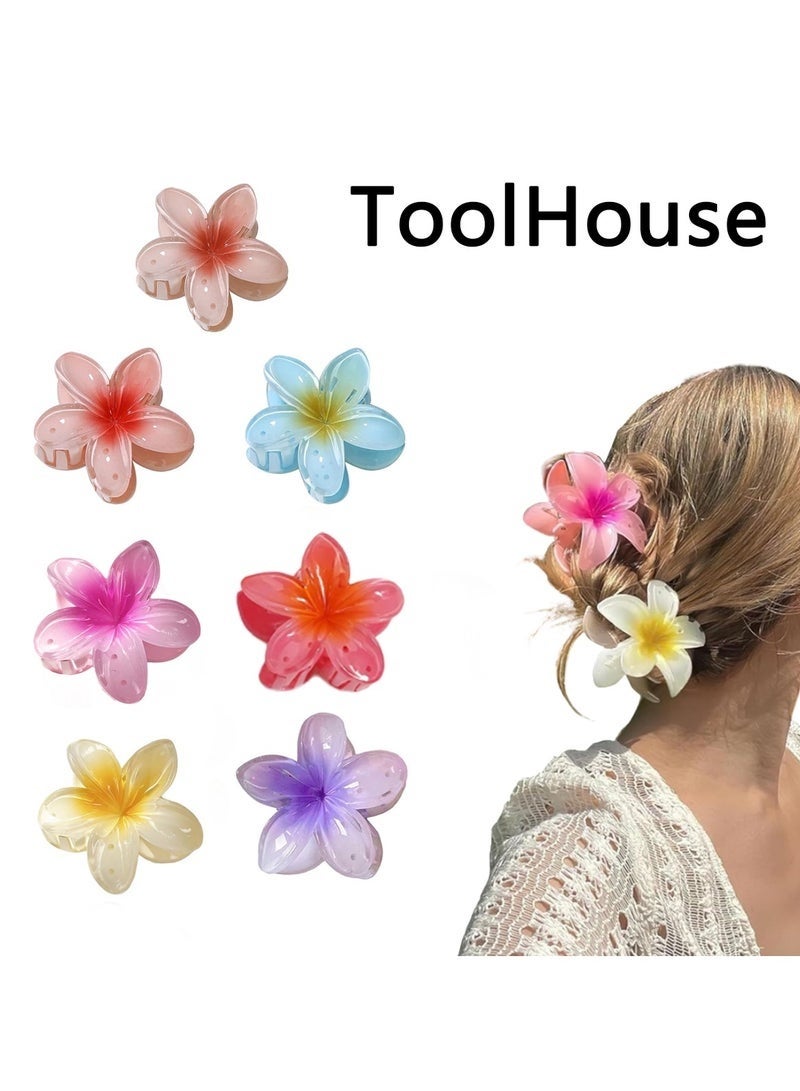 ToolHouse 7 عبوات مشابك شعر بلوميريا قوية وثابتة غير قابلة للانزلاق لملحقات الشعر للفتيات ذوات الشعر الكثيف والرفيع - Image 1