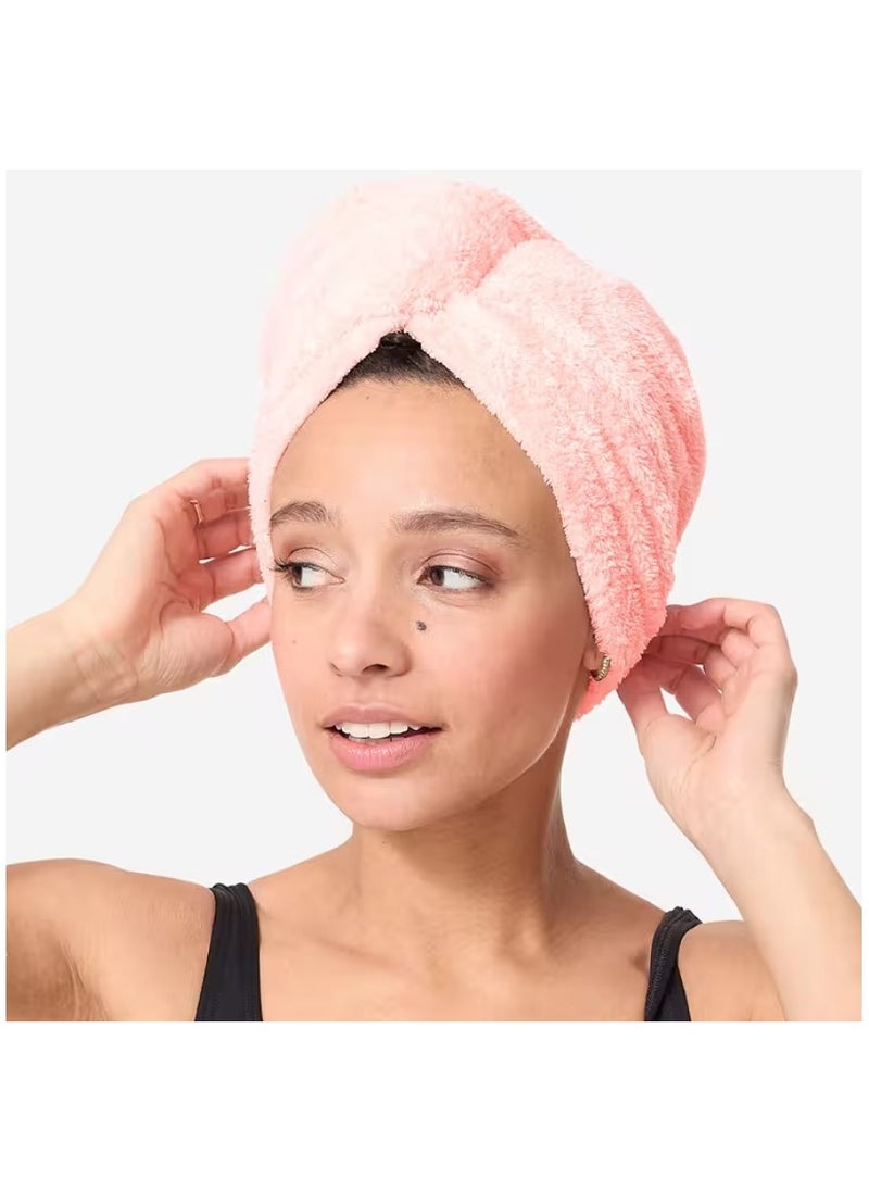 NABAIJI - Swimming Soft Microfibre Hair Towel – Quick Drying, Super Absorbent, Light Pink – Ideal for Post-Swim or Bath Use – Soft & Gentle on Hair - Image 1