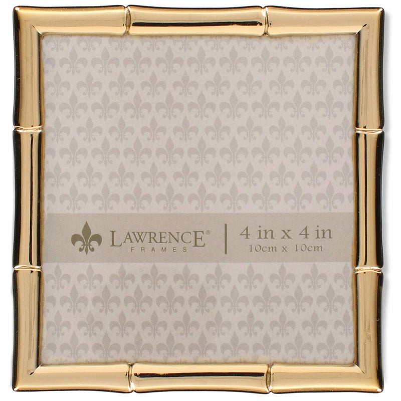 Lawrence Frames Bamboo Design Metal Frame  4x4  Gold - Image 1