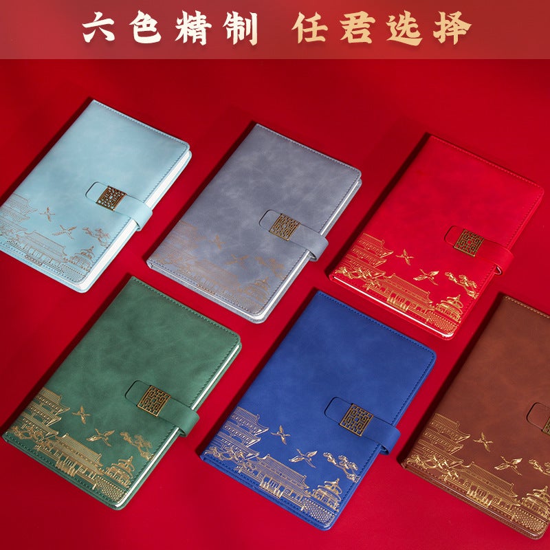 A5 National Trend Business Notebook Gift Box Set Can Be Customized With Logo Meeting Minutes And Notes Creative Gift - Image 4
