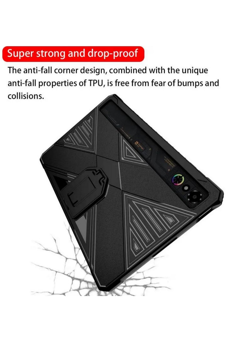 1Pcs Case Cover for Red Magic Tablet 3 Pro 9.06inch 2025 Gaming Tablet Case with Stand TPU PC Material Full Protection Anti-Scratch Dirt-Resistant Black - Image 2