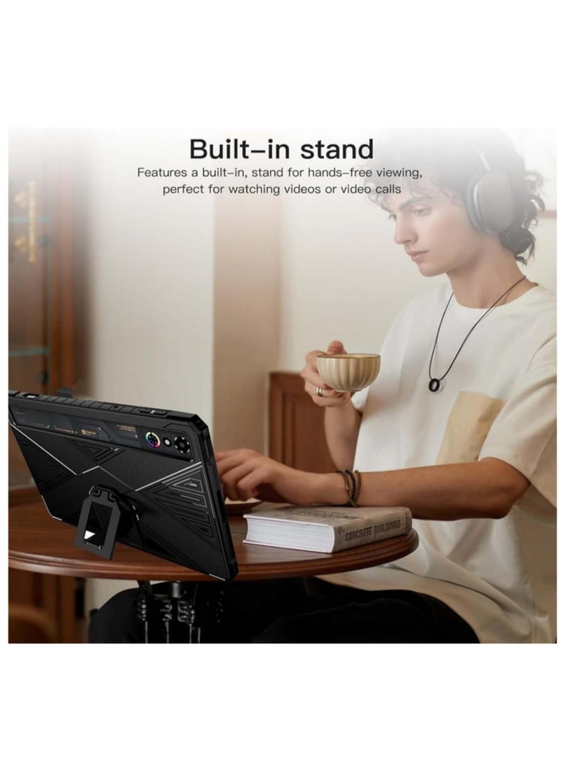 1Pcs Case Cover for Red Magic Tablet 3 Pro 9.06inch 2025 Gaming Tablet Case with Stand TPU PC Material Full Protection Anti-Scratch Dirt-Resistant Black - Image 4