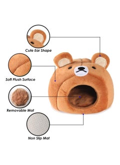 KASTWAVE Cave Bed, Hamster Warm Bed House Resting Bed Rabbit Sleeping Nest House Cage Squirrel Sleeping Bed  - Image 4