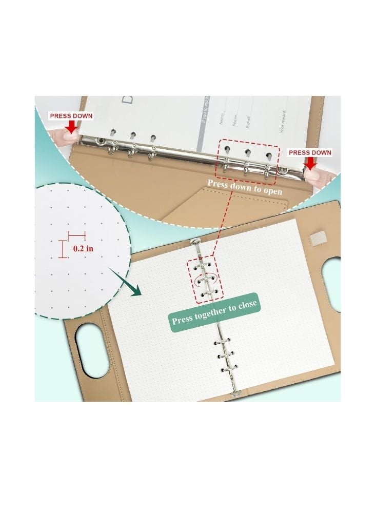 بريميم دفتر يوميات جلدي فاخر، إصدار "قادم" - بيج | دفتر تخطيط تنفيذي - Image 2