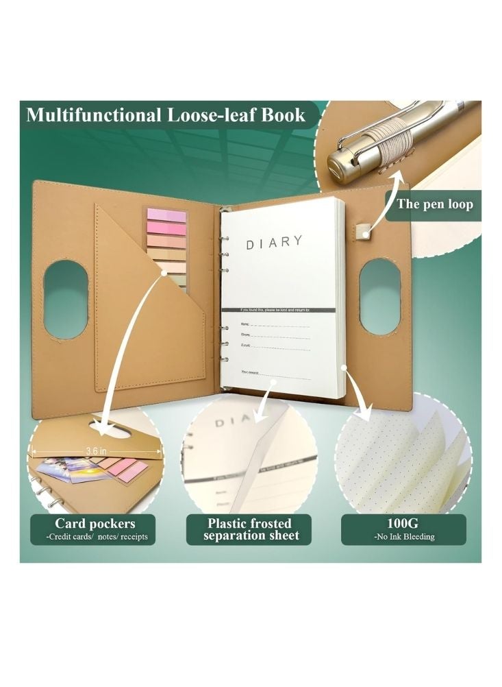 بريميم دفتر يوميات جلدي فاخر، إصدار "قادم" - بيج | دفتر تخطيط تنفيذي - Image 5