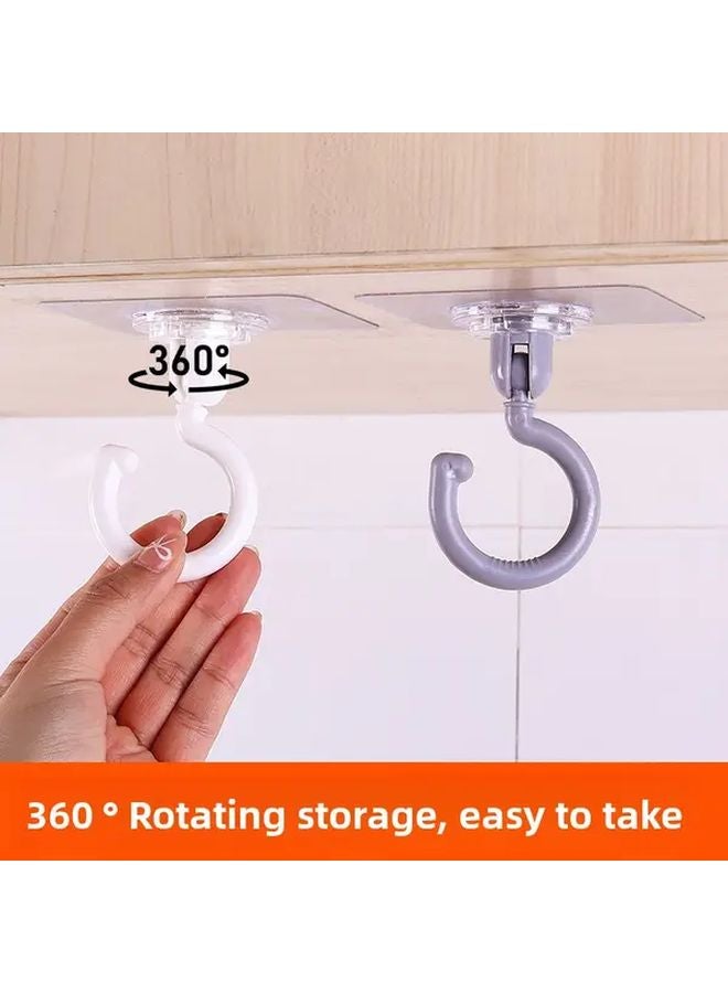 Heavy Duty Rotating Suction Cup Hook 360 Spinning No Drill Adhesive Wall Mounted Organizer Random Color 2pcs - Image 2