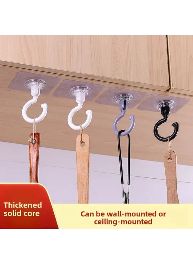 Heavy Duty Rotating Suction Cup Hook 360 Spinning No Drill Adhesive Wall Mounted Organizer Random Color 2pcs - Image 3