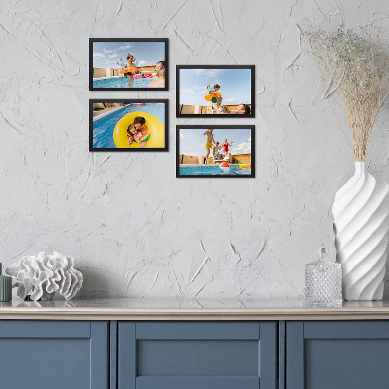 جيفت جاردن GiftGarden 6x9 إطار الصورة الأسود 6 × 9 إطار صور رفيع لعرض الجدار المنصية - Image 5