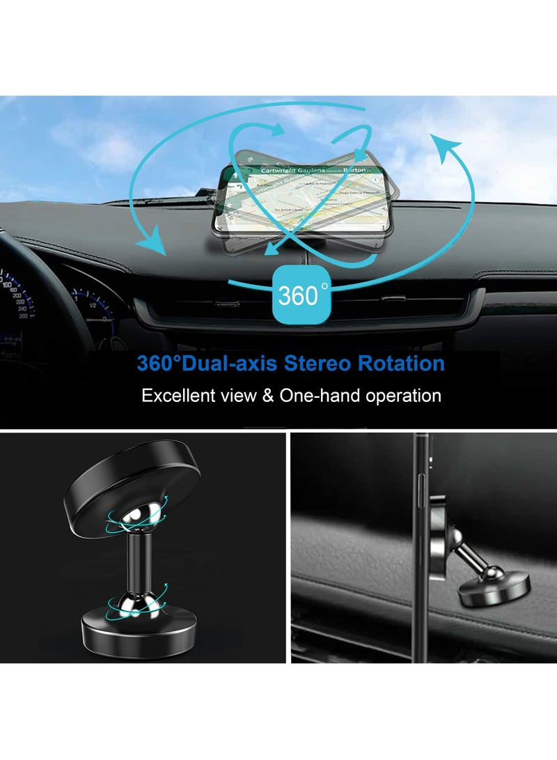 KASTWAVE Magnetic Phone Holder for Car, Universal Phone Mount for car, Dashboard Car Phone Holder, 360 Adjustable Magnetic Car Mount Fits for Samsung, iPhone 14, All Phones (Luminous 2 Pcs) - Image 2