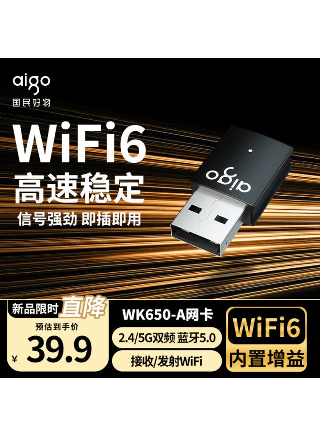Patriot Wk650-a Usb Wireless Adapter 5g Dual Band Wifi Receiver For Desktop Wireless Network Card Bluetooth Supported