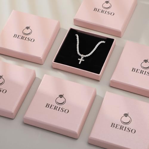 BERISO 14K Gold/Silver Plated Choker Necklace for Women Shining Dots Station Gold Chain Necklace Beads Sparkle Chain Necklace Link Chain Exquisite Jewelry for women - Image 5