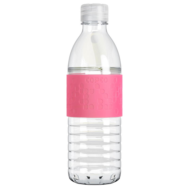 Copco Hydra Reusable Tritan Water Bottle with Spill Resistant Lid and Non-Slip Sleeve  16.9-Ounce  Pink - Image 1