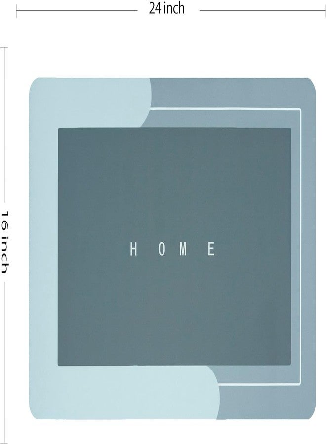 Home-Cloud HomeCloud Super Absorbent Floor Mat – Perfect for Bathrooms, Doormats, and Office Spaces! Soft Cushion Mat with Quick Dry Dirt Barrier| 4.5mm Thick (40x60cm, Rec_Blue) - Image 2